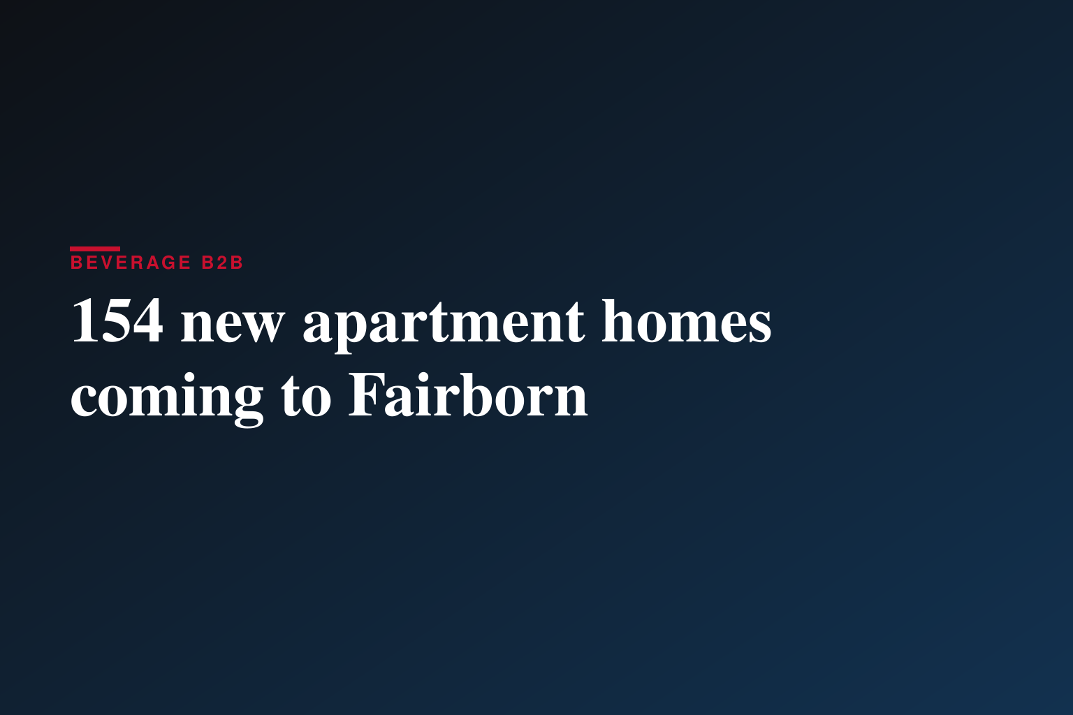 154 new apartment homes coming to Fairborn