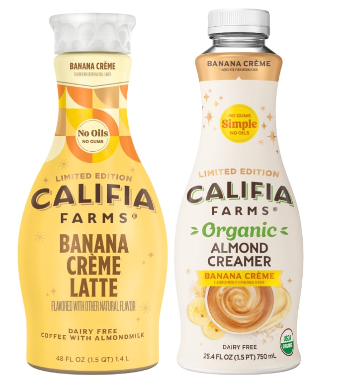 Califia Farms Launches Banana Crème Almond Milk Latte and Creamer