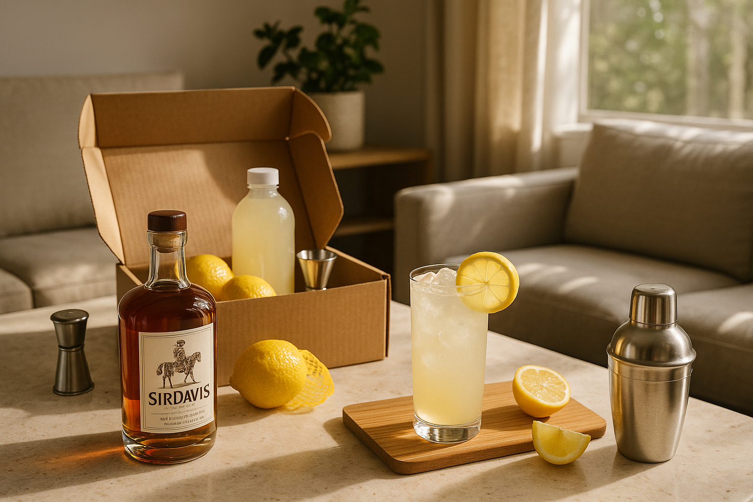 SirDavis Launches Whisky Lemonade Cocktail Kit via Cocktail Courier
