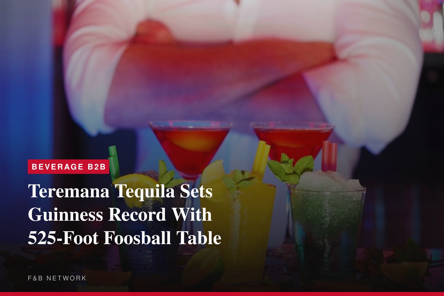 Teremana Tequila Sets Guinness Record With 525-Foot Foosball Table