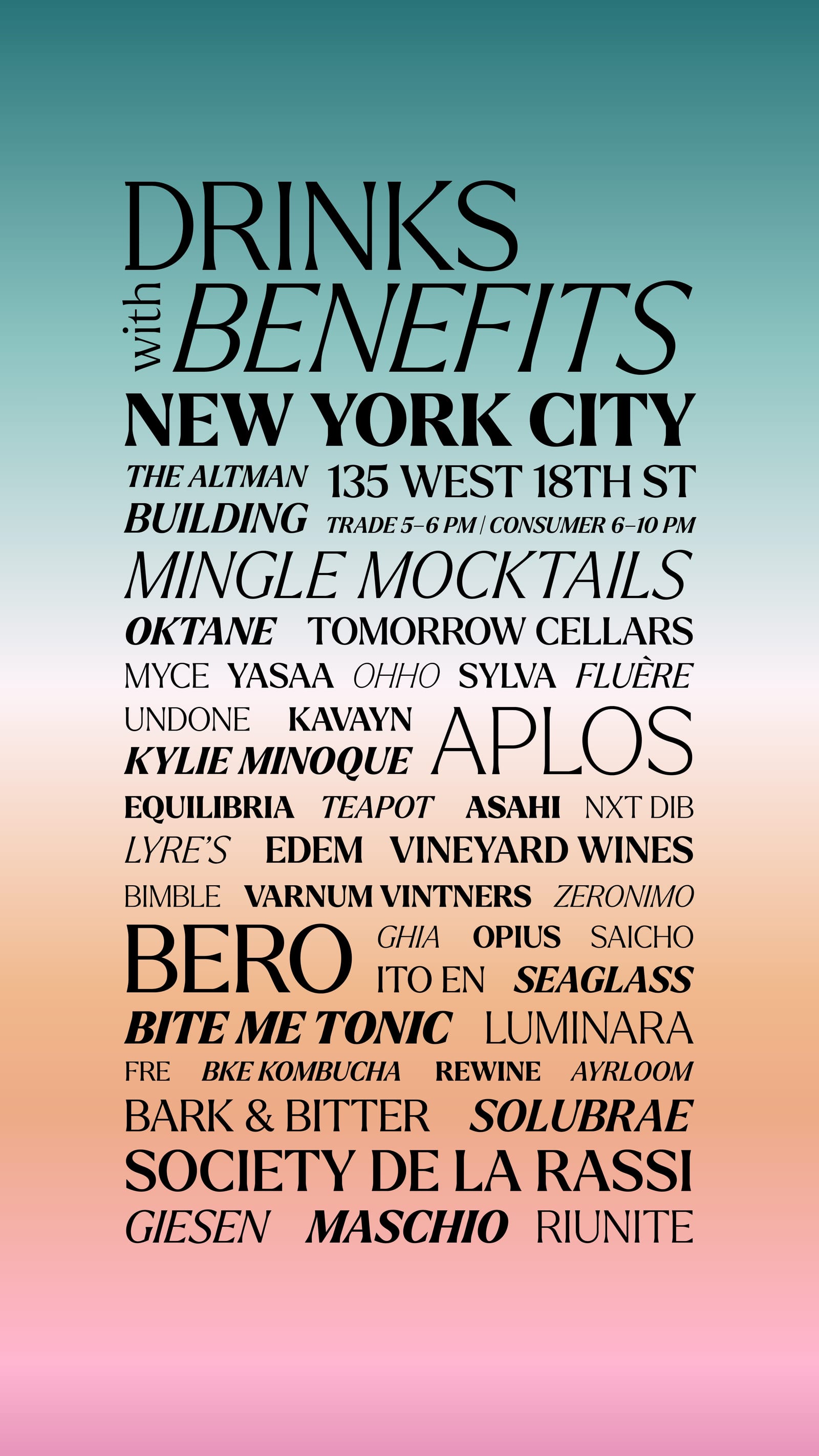 The Daily Pour Announces Expansion of "Drinks with Benefits": Now A Two-Day Fest